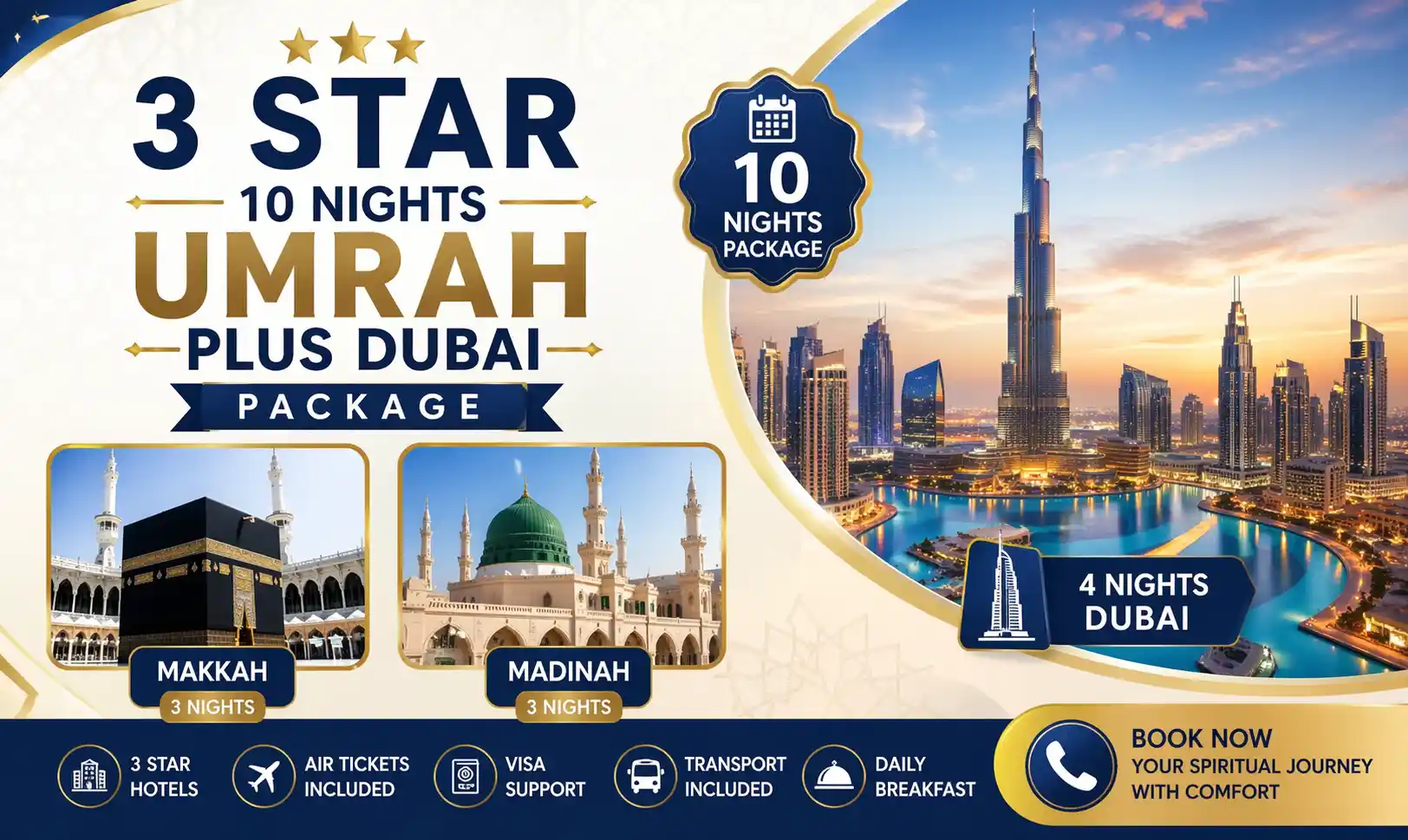 3 Star 10 Nights Umrah Plus Dubai Package 1